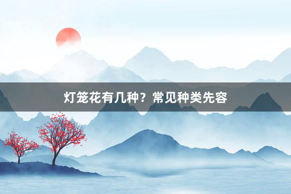 灯笼花有几种？常见种类先容